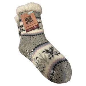 Muk Luks NWT Women’s Slip‎ Resistant Fleece Lined Cabin Socks Size S/M 5-7